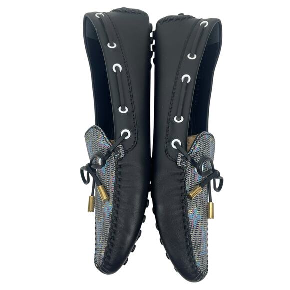 Louis Vuitton Gloria Leather Flat Loafers Blue LV Pop Monogram Size 40 - Picture 7 of 13